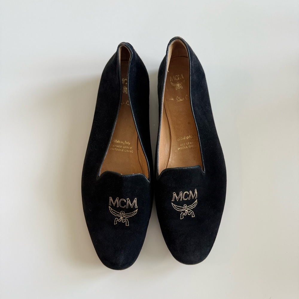 MCM Black Suede Women's Flats